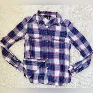 Paige Soft Plaid Button Down, Small